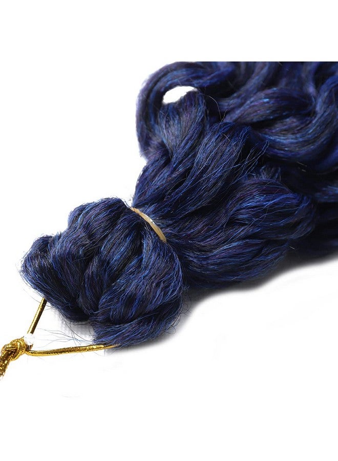 TATOUS Deep Wave Twist Crochet Hair Synthetic Ocean Wave Crochet Hair 3 Packs Hawaii Curl Braiding Hair Wet And Wavy Braiding Hair Extension Beach Curl For Women (20" 1B/Blue/Purple) - Image 3