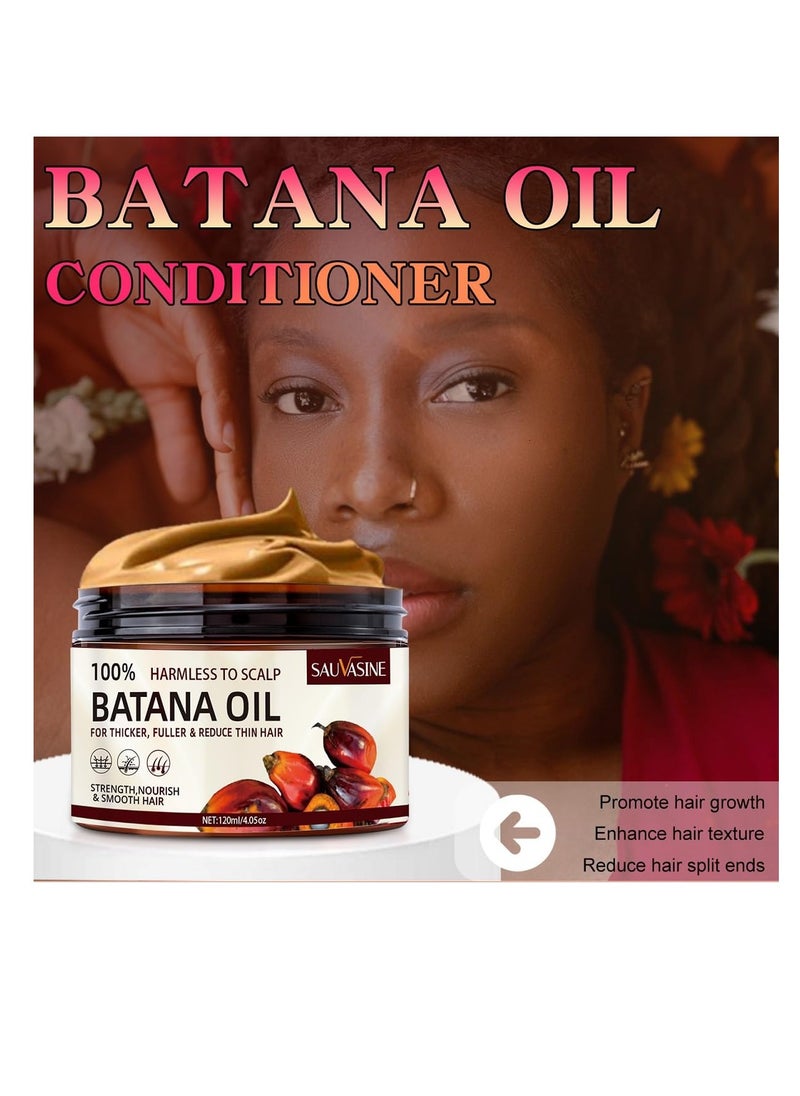 SAUVASINE - Raw Batana Oil for Hair Growth,Natural,Pure,Unrefined and Organic Dr. Sebi Batana Oil from Honduras,Repair Hair Split End for Men & Women(120ML) - Image 1