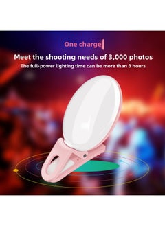 General Tiny Self-timer Beauty Lamp Mobile Phone Photo Photography Light Fill Light Chattering Main Live Broadcast Of The Same Mobile Phone Fill Light Direct Sales-Color:Pink  - Image 3
