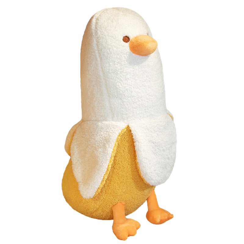 hitoshe Banana Duck Plush Toy Banana Duck Stuffed Animals Doll Cute Plushie Hugging Plush Pillow Gift for Girls and Boys White 1968 inch - Image 2