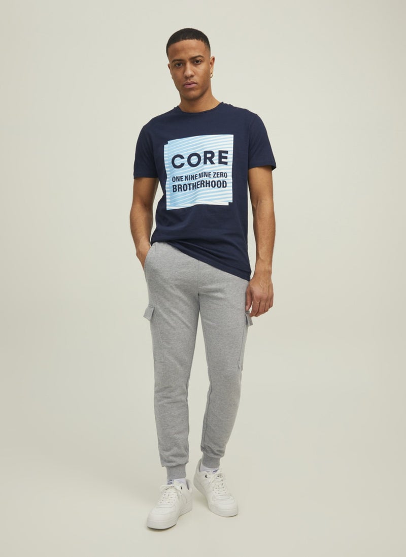 Jack Jones سروال رياضي رمادي فاتح للرجال بقصة منتظمة 12212170_JPSTGORDON Jjshark Sweat C - Image 5
