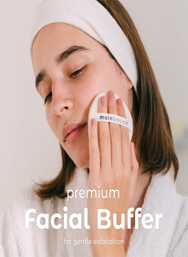 MainBasics Face Scrubber Exfoliator Pads (4-Pack) - Exfoliating Facial Cleansing Buffing Sponge - Image 2