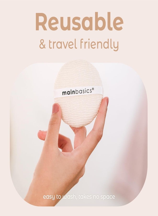 MainBasics Face Scrubber Exfoliator Pads (4-Pack) - Exfoliating Facial Cleansing Buffing Sponge - Image 5