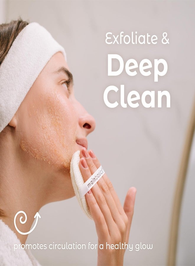 MainBasics Face Scrubber Exfoliator Pads (4-Pack) - Exfoliating Facial Cleansing Buffing Sponge - Image 3