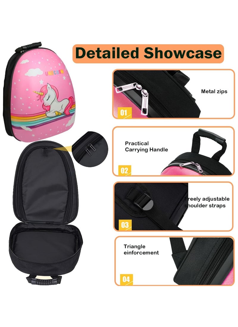 Jorunb Kids Carry On Luggage Set, Hard Shell Travel Luggage W/Backpack, Hard side Rolling Suitcase W/Spinner Wheels, Kids Suitcases With Wheels for Boys Girls Toddlers Children (pink)  - Image 5