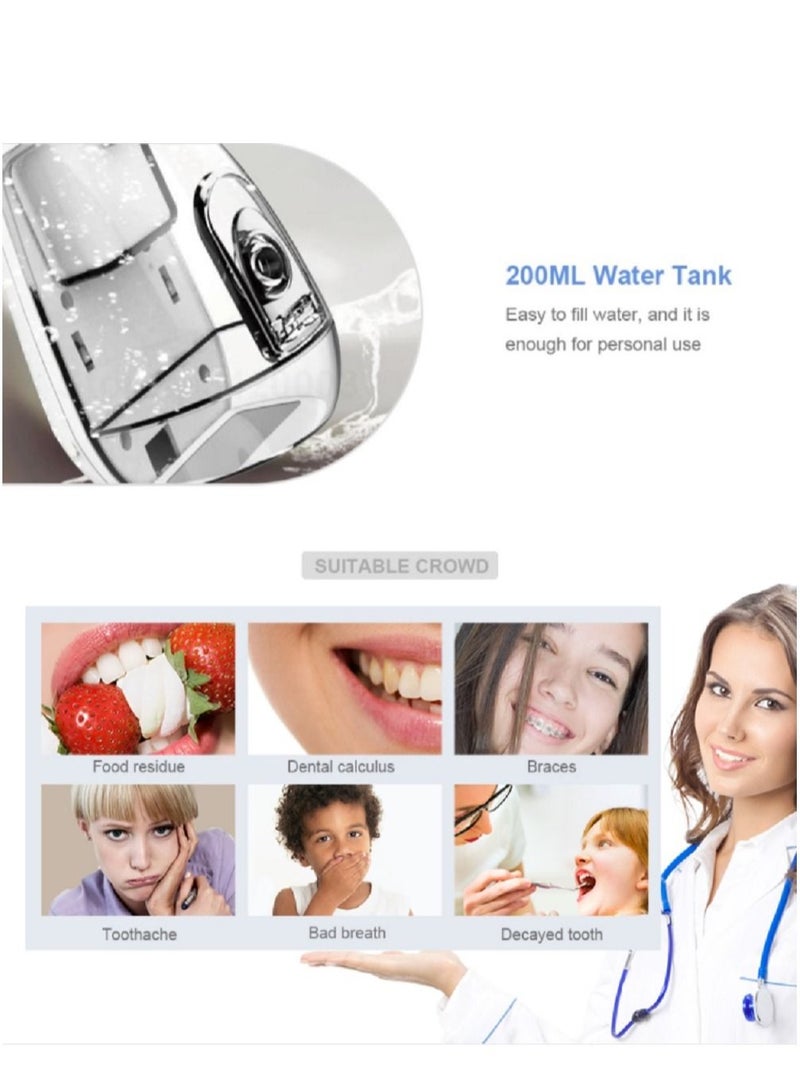 waterpluse Portable Irrigators Water Flosser Travel Massage Clean Flossing USB Charging Flosser Cordless Waterpulse V500 - Image 5