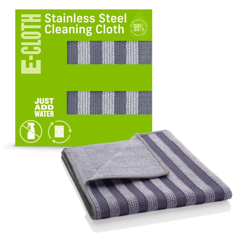 E-Cloth Stainless Steel Cleaning Cloth, Microfiber Stainless Steel Cleaner for a Spotless Shine Home Appliances, Oven, Stove and Refrigerators, Washable and Reusable, 100 Wash Promise - Image 1