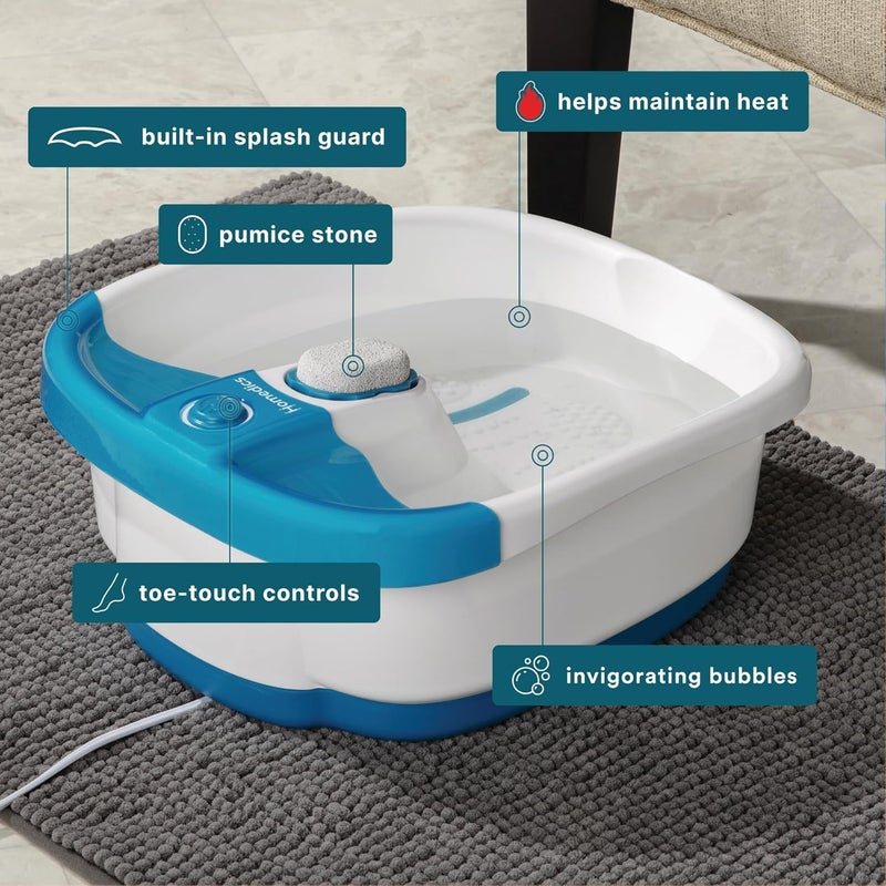 HoMedics حمام القدم هوميدكس FB-55 بابل ميت مع تحكم باللمس وإسفنجة قابلة للإزالة - Image 4