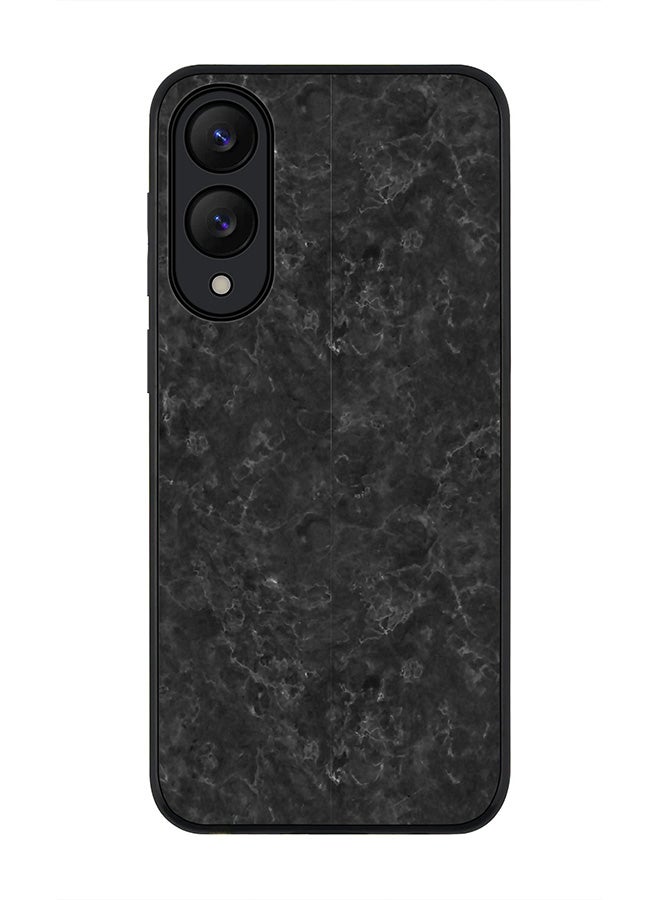 Stylizedd For Samsung Galaxy S25 Edge Case,Slim fit Camera Protection, Shockproof Thin Phone cover  - Marble Texture Black