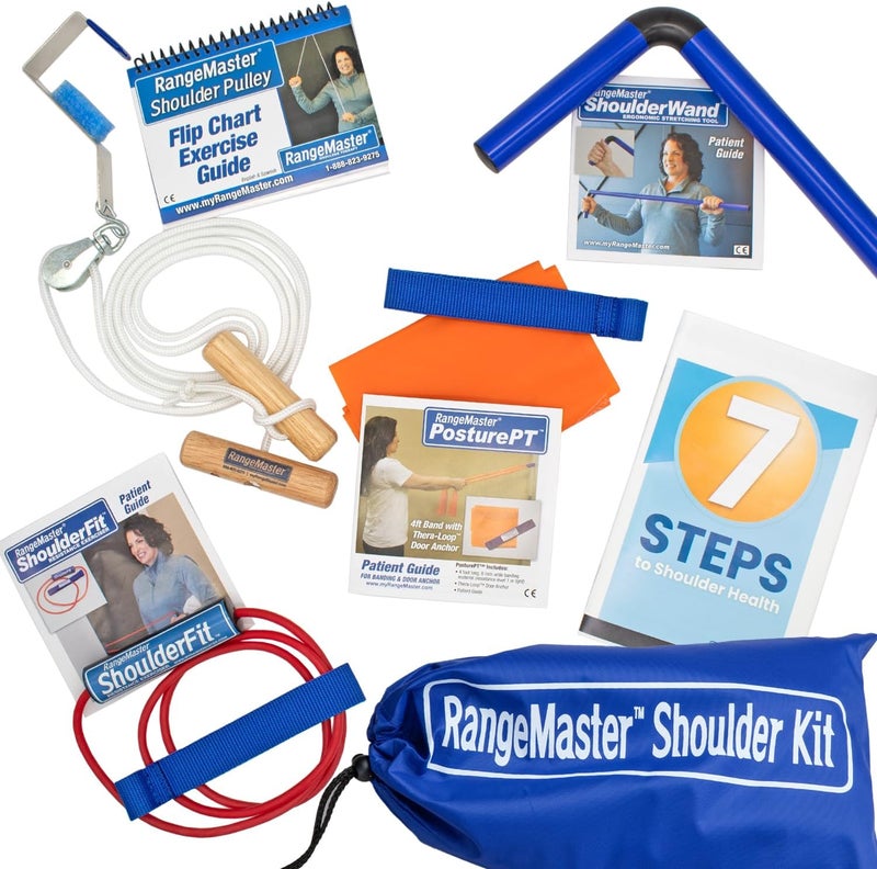 RangeMaster All in one Shoulder Strengthening and Home Therapy Pro Kit │ Physical Therapy Tool │ Aids in Recovery and Increasing Mobility │ Comprehensive Exercise Guide - Image 1
