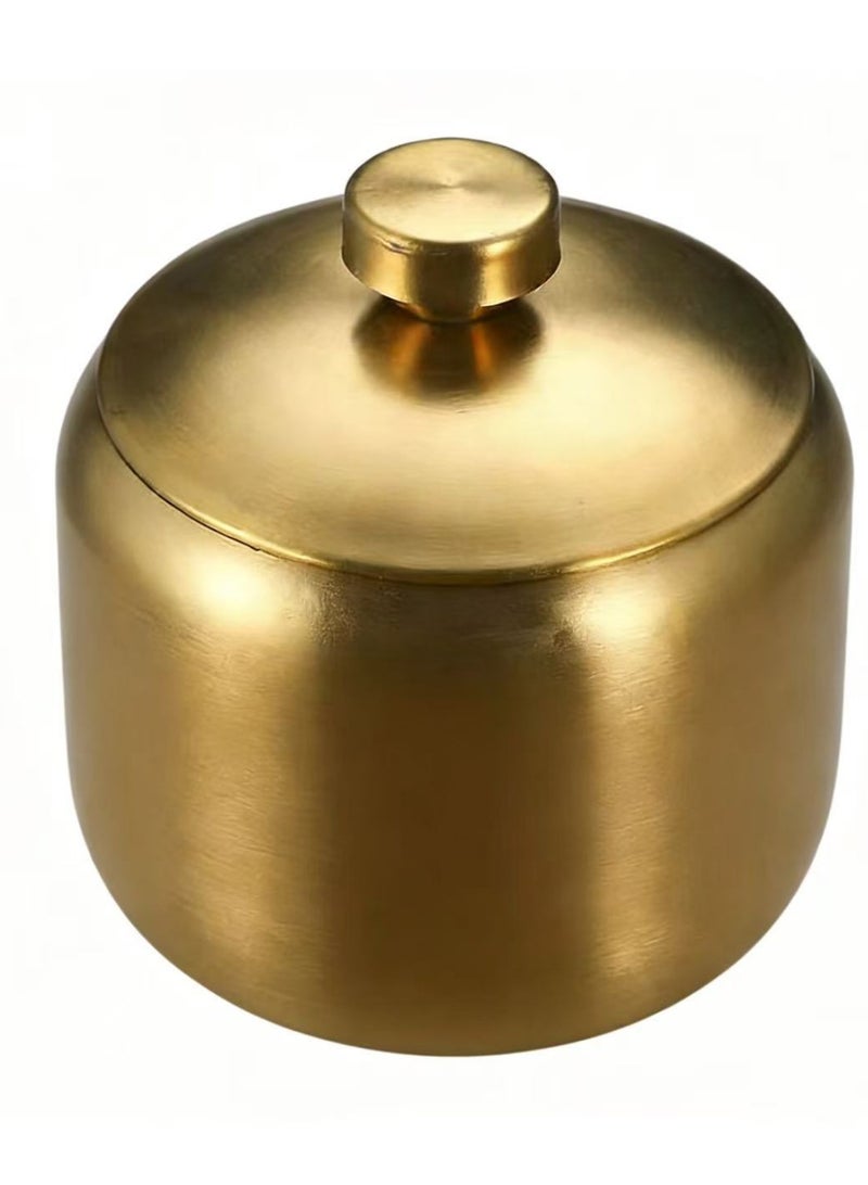 Condiment Spice Jars, Stainless Steel Seasoning Canisters Pots Salt Storage Container Pepper Box Decorative Sugar Bowl with Lids for Countertop Cruet Kitchen Counter Home Coffee Bar Cooking Supplies - Image 1