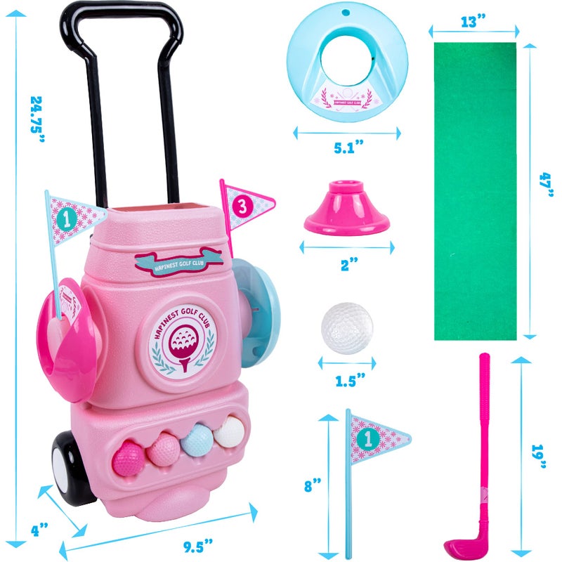 Hapinest Toddler Girl Golf Set Pink - Image 3