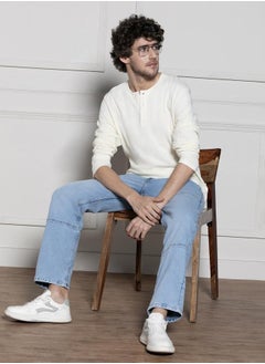 Dennis Lingo Men’s Relaxed Fit Light Blue Jeans – Stylish and Flexible  - Image 1
