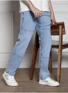 Dennis Lingo Men’s Relaxed Fit Light Blue Jeans – Stylish and Flexible  - Image 2