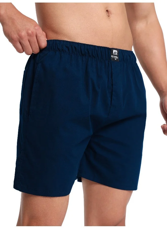 Beyoung Plain Navy Blue Mens Boxer