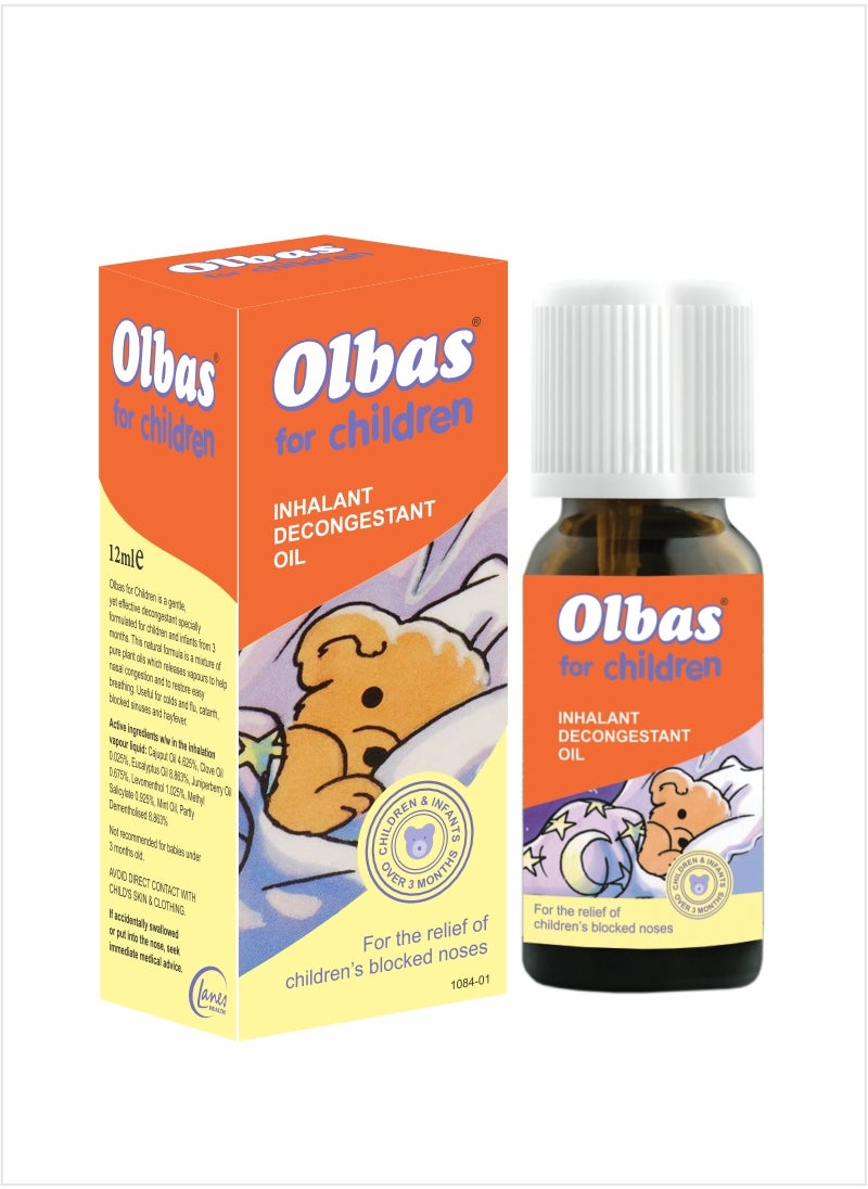 Olbas Oil Olbas Inhalant Decongestant Oil Fast Relief for Blocked Nose and Congestion 12ml 