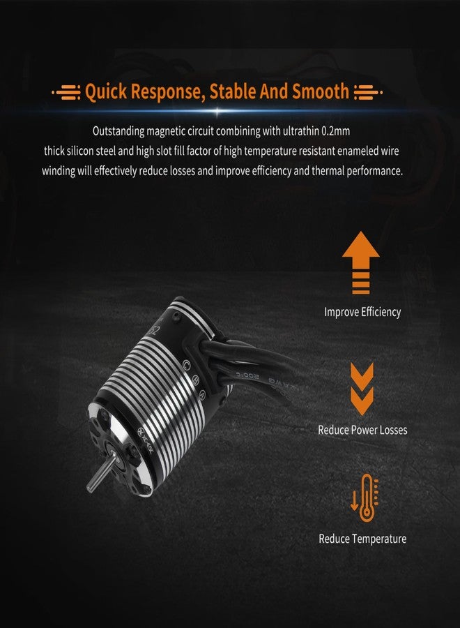 XC E3652 Sensored Brushless Motor for RC Car,2-3S Lipo,IP67 Water Proof,Applicable to:1/10 On-Road,Off-Road,Short Course(Light Load) (3300KV) - Image 5