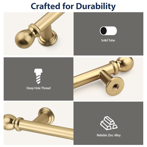 Orger 10 Pack 3 Inch(76mm) Champagne Bronze Cabinet Pulls Heavy Duty,Kitchen Cabinet Handles Hardware Zinc Alloy,Vintage Handles for Bathroom Dresser Drawer - Image 3