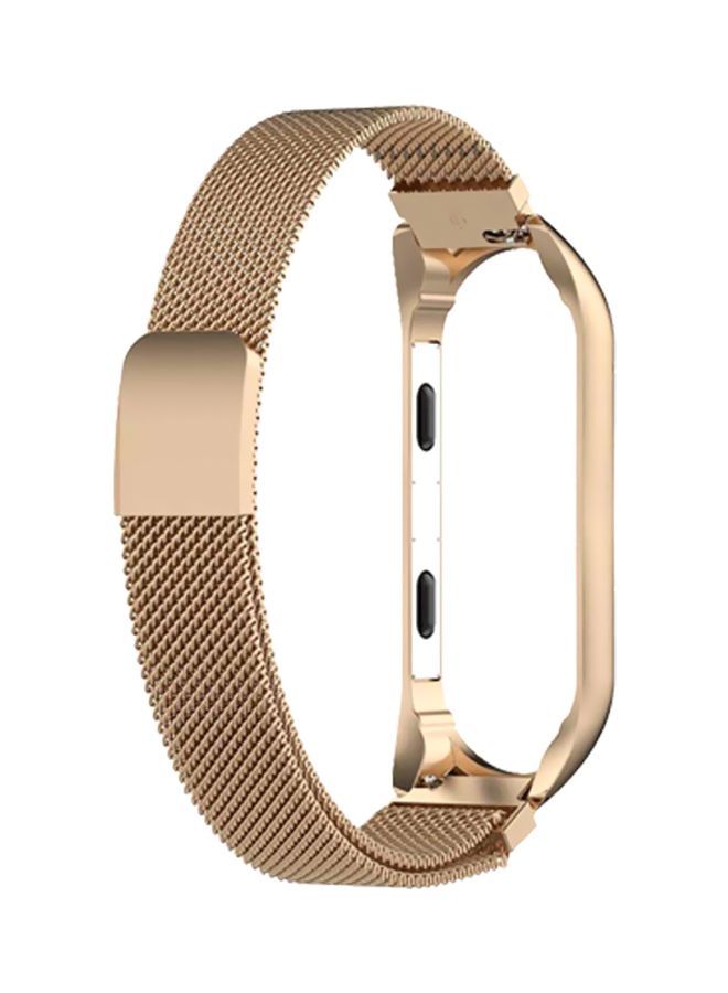 NIBEMINENT Replacement Metal Strap For Xiaomi Mi Band 3/4 Vintage Gold  - Image 2