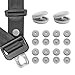 FSTURIOS 10 Sets Seat Belt Button Stop Snapon Seatbelt Stopper Prevent Buckle from Sliding Down Universal Fit Stopper Button Plastic Seat Belt Buckle Clip Stop Car Accessories Gray - Image 2