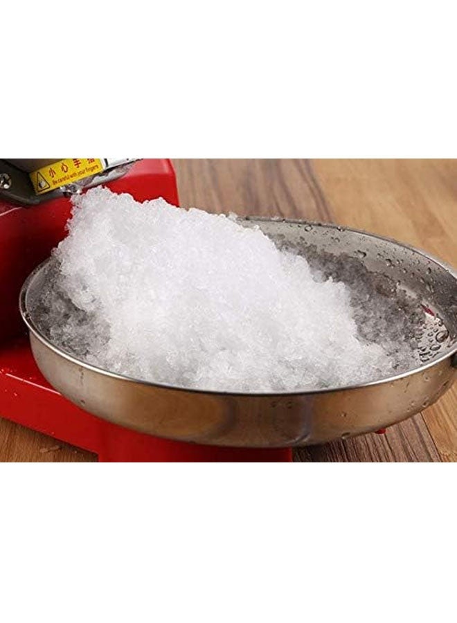 Beauenty Ice Crusher, Electric Snow Cone Machine, Stainless Steel Double Slot Double Knife & Double Coverdesign, for Commercial Snow Flake Ice Milk Shop Household High-Power Ice Beater Mixer - Image 4