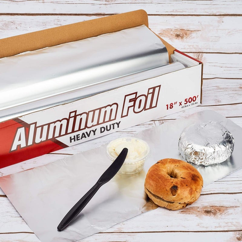 Karat FW-AFR206 18"x 500' Heavy Duty Aluminum Foil Roll - 1 Roll - Image 4