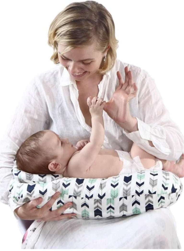 Breastfeeding pillow for newborns, natural position, machine washable, supports the baby and is comfortable for the mother’s position and a sleeping pillow (multiple shapes and colors). - Image 5