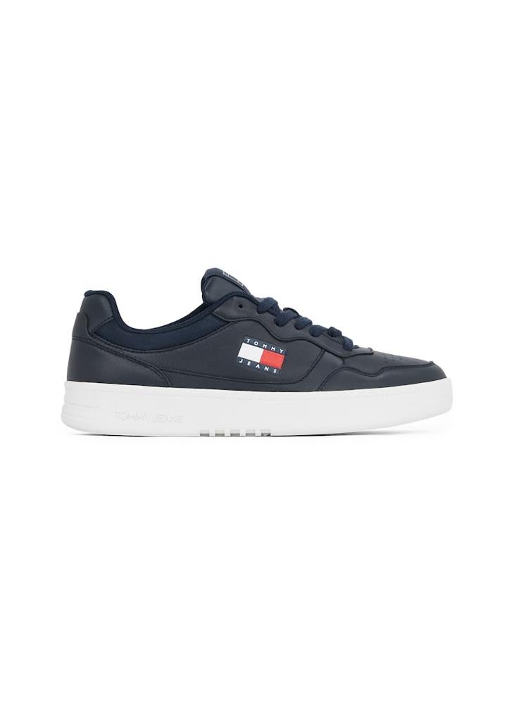 TOMMY JEANS ESSENTIAL LEATHER LOW TRAINERS  - Image 1