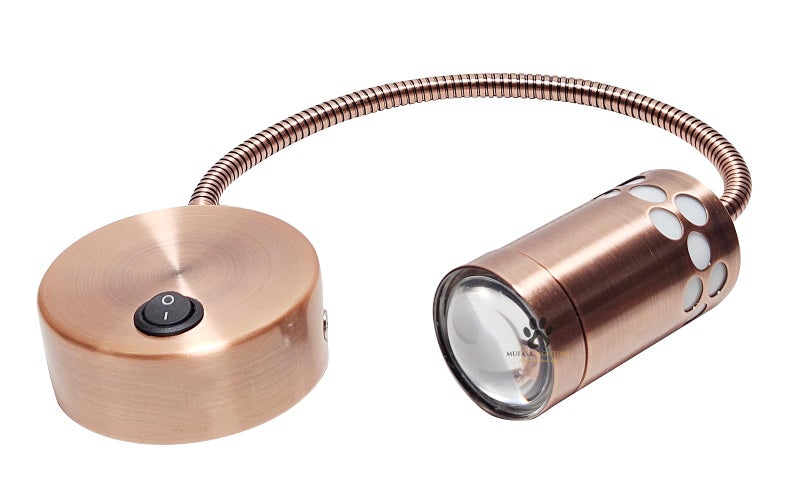 Mufasa 3 Watts Rose Gold LED Bedside Wall Light Surface Mounted Spotlight Reading Light Night Lamp 28Cm Gooseneck with 3 Step Light (White,Warm White and Natural White) (Pack of 1) - Image 4