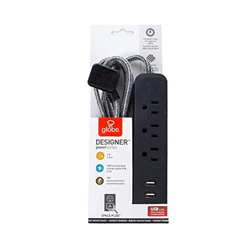 Globe Electric - 78257 Designer Series Power Strip, Rose 3 Outlet - Image 2