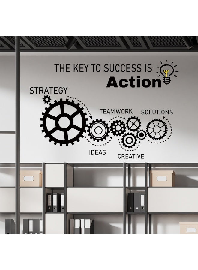 SISGL ملصقات جدارية بنمط ظلال إبداعية عبارات تحفيزية باللغة الإنجليزية فن الجدران ديكور جدارية هندسية بسيطة ورق جدران قابل للإزالة ملصقات جدارية لغرفة الأطفال غرفة المعيشة خلفية التلفاز غرفة النوم والمكتب - Image 1