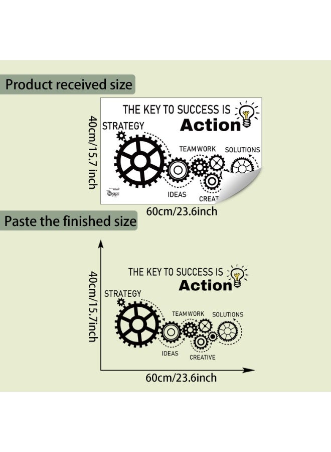 SISGL ملصقات جدارية بنمط ظلال إبداعية عبارات تحفيزية باللغة الإنجليزية فن الجدران ديكور جدارية هندسية بسيطة ورق جدران قابل للإزالة ملصقات جدارية لغرفة الأطفال غرفة المعيشة خلفية التلفاز غرفة النوم والمكتب - Image 2