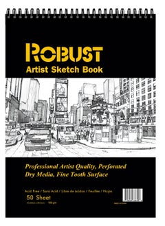 ROBUST Robust 400 series A3 (11.75"x16.5") Sketchbook 100 Pages Sketch Pad 180gsm Drawing Notebook Dry and Wet Media Drawing Book For Kids Spiral Bound Artist Sketch Paper Acid-Free Art Book  - Image 1