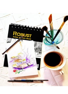 ROBUST Robust 400 series A3 (11.75"x16.5") Sketchbook 100 Pages Sketch Pad 180gsm Drawing Notebook Dry and Wet Media Drawing Book For Kids Spiral Bound Artist Sketch Paper Acid-Free Art Book  - Image 2