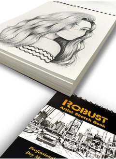 ROBUST Robust 400 series A3 (11.75"x16.5") Sketchbook 100 Pages Sketch Pad 180gsm Drawing Notebook Dry and Wet Media Drawing Book For Kids Spiral Bound Artist Sketch Paper Acid-Free Art Book  - Image 3