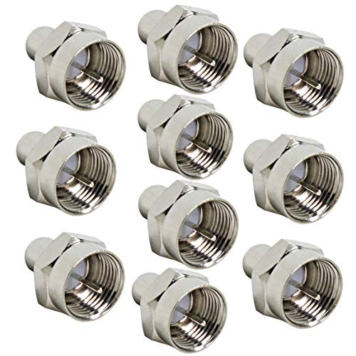 RFAdapter Coax Cap Cover, 75 Ohm Terminator, 10 Pack, Coax Terminator Caps for Ports on Splitter, AMP, Coaxial Cable, TV Antenna, Wall Plates, Booster - Image 1