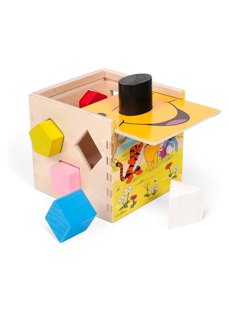Melissa & Doug Wooden Shape Sorting Cube - Educational Toy  - Image 1