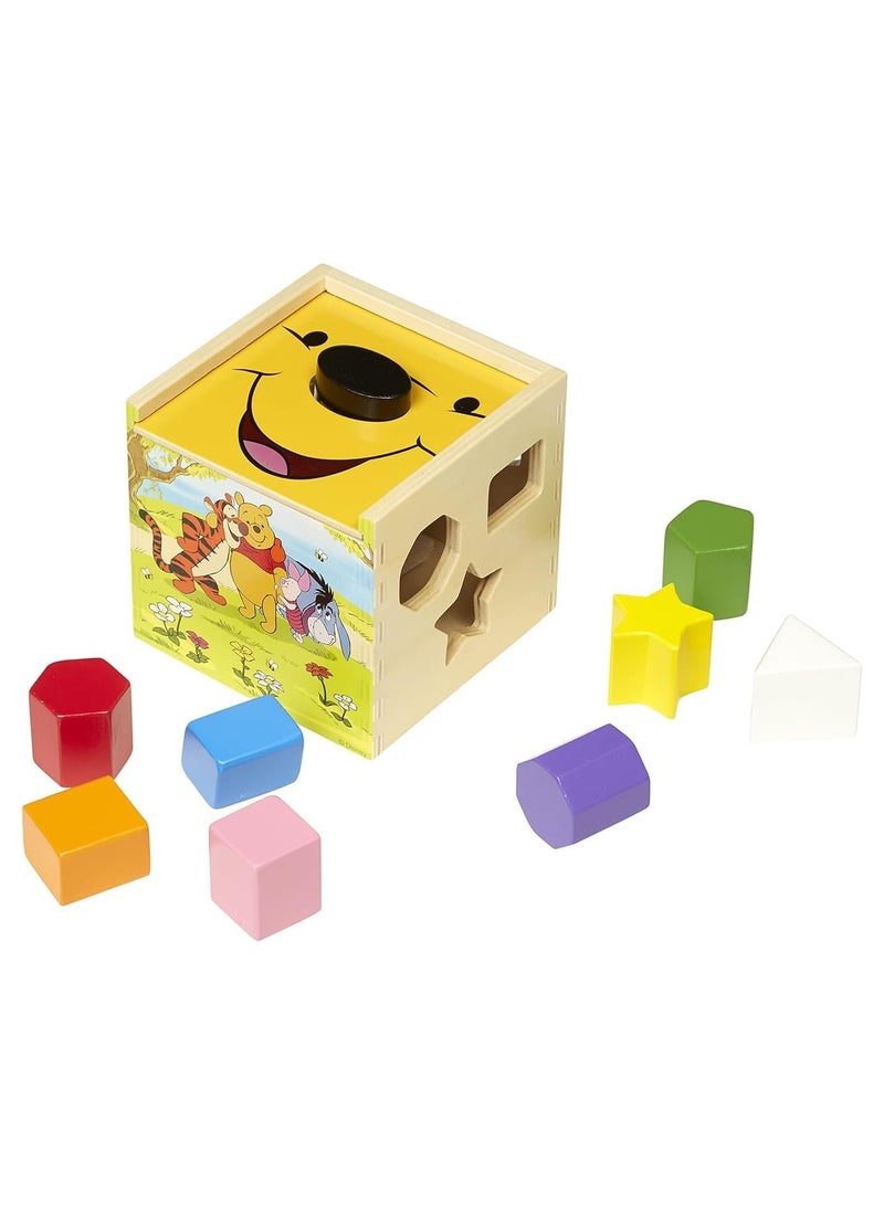 Melissa & Doug Wooden Shape Sorting Cube - Educational Toy  - Image 2