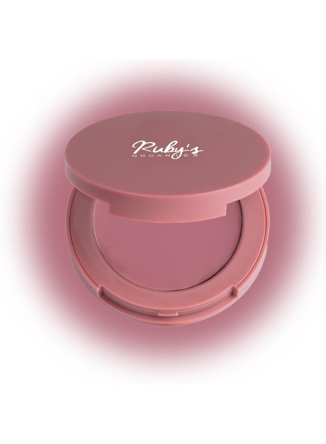 روبيز أورجانيك أحمر خدود كريمي بلمسة مطفية ناعمة من "روبيز أورجانيكس" (Ruby’s Organics) - لمسة نهائية مطفية، مكياج للوجه - غني بمضادات الأكسدة والفيتامينات، خالٍ من المواد الكيميائية، 4.8 جم - لون "ديب روز" (Deep Rose) - Image 1