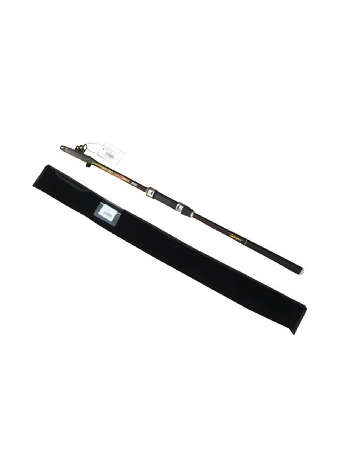 Generic Carbon and Fiber Glass Lightweight Comfort Grip Telescopic Fishing Rod Black 2.1 m TL-201 - Image 1