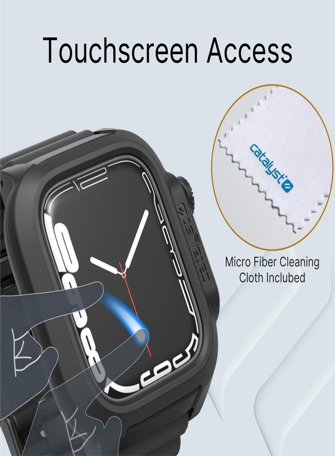 Catalyst Waterproof Case for Apple Watch Series 9/8/7 45mm Case with Silicone Band, Waterproof up to 330ft, Shockproof Against Shocks & Drops up to 6.6ft, Microfiber Cloth Included - Image 4