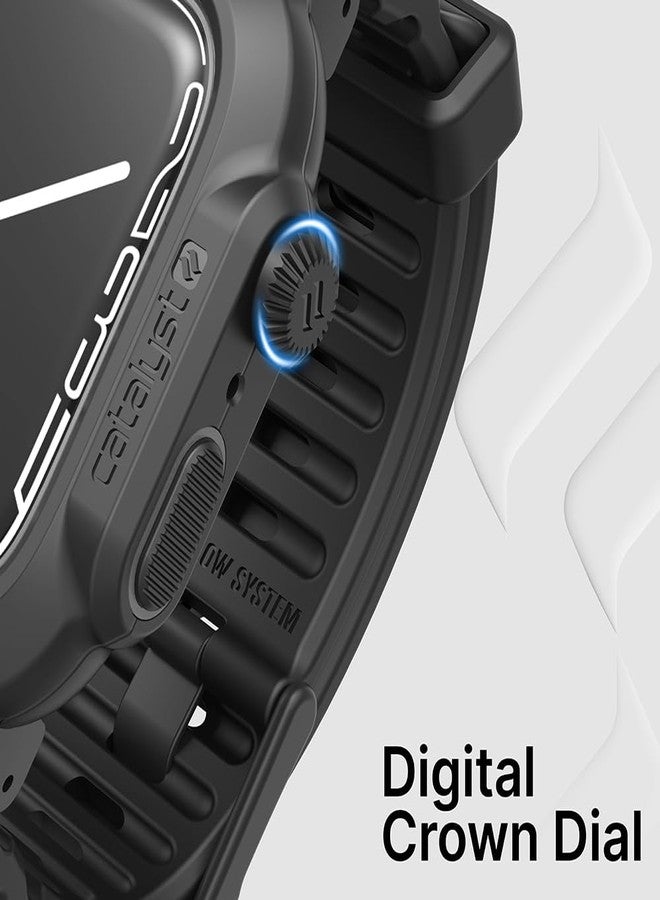 Catalyst Waterproof Case for Apple Watch Series 9/8/7 45mm Case with Silicone Band, Waterproof up to 330ft, Shockproof Against Shocks & Drops up to 6.6ft, Microfiber Cloth Included - Image 3