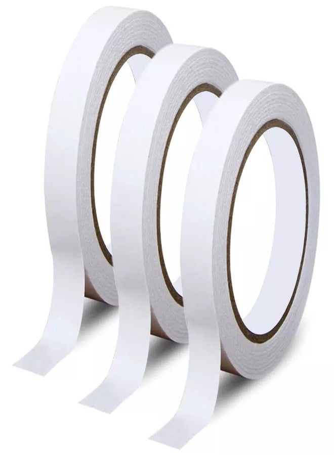 HoldStick Double-Sided Tissue Tape 12mm x 50 Meter – High Bonding, Easy Tear, No Residue Adhesive Tape for Craft, DIY, Scrapbooking, Photo Mounting, Office & Home Use – Pack of 3 - Image 1