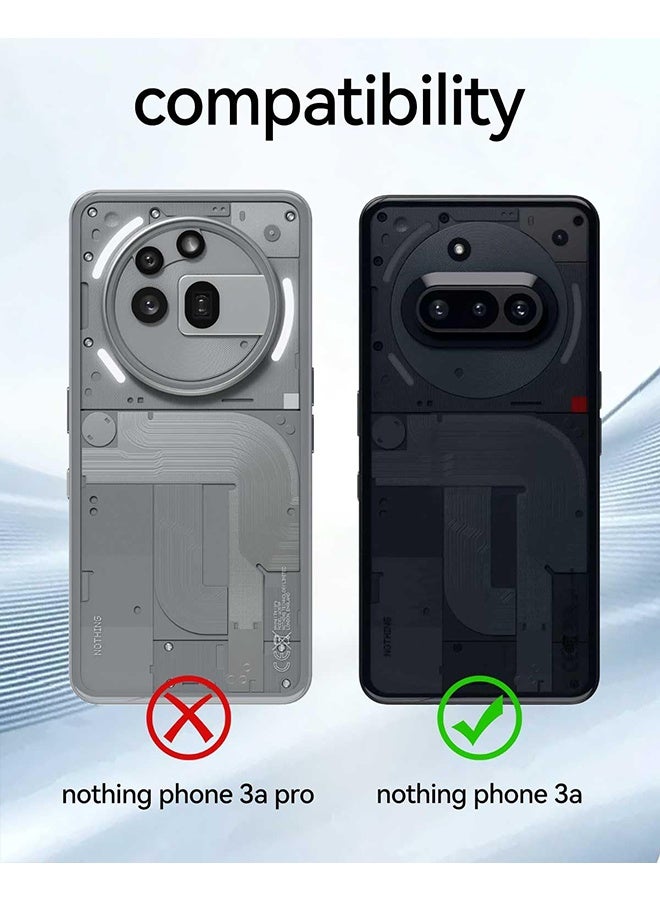 إكس ليفيل غطاء Nothing Phone (3a)، مقاوم للاصفرار، نحيف للغاية ومتين، غطاء شفاف مقاوم للصدمات، عالي الجودة، مصنوع من مادة البولي كربونات، مقاوم للخدش، حماية كاملة مرنة، مضاد للانزلاق، شفاف. - Image 2