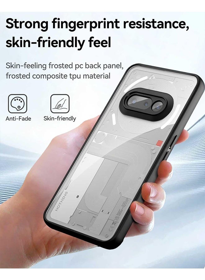 إكس ليفيل غطاء Nothing Phone (3a)، مقاوم للاصفرار، نحيف للغاية ومتين، غطاء شفاف مقاوم للصدمات، عالي الجودة، مصنوع من مادة البولي كربونات، مقاوم للخدش، حماية كاملة مرنة، مضاد للانزلاق، شفاف. - Image 3