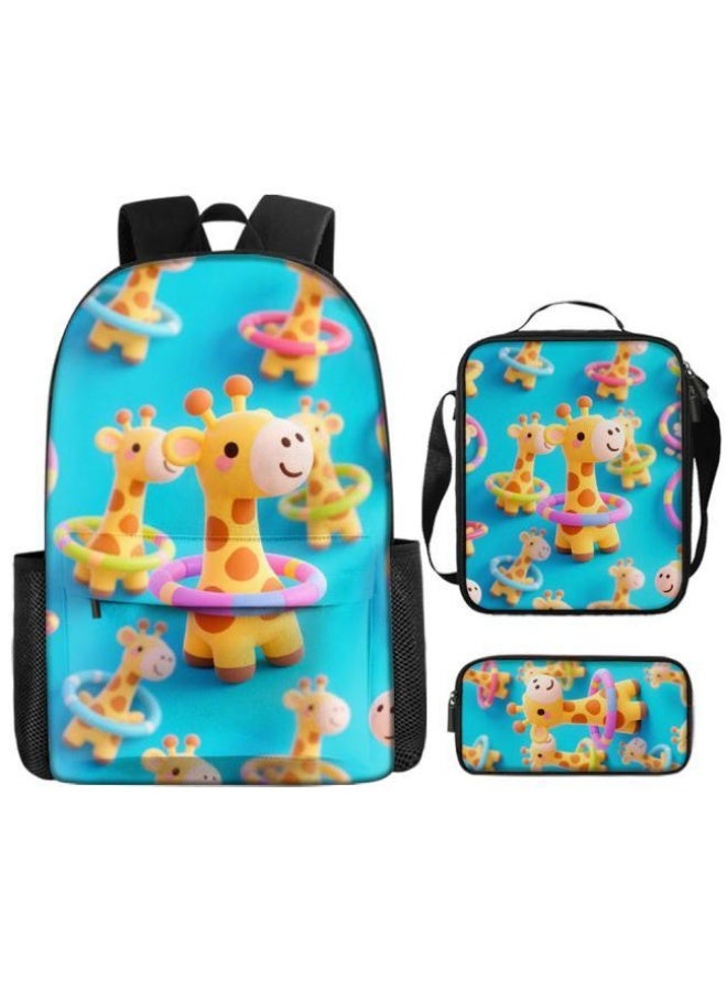 Bright Li Fire [Hot New Product] Cute Cartoon Bag Set | Shoulder + Handbag + Pencil Bag Three-piece Set | Essential for Children and Students Outdoors - 64  - Image 2