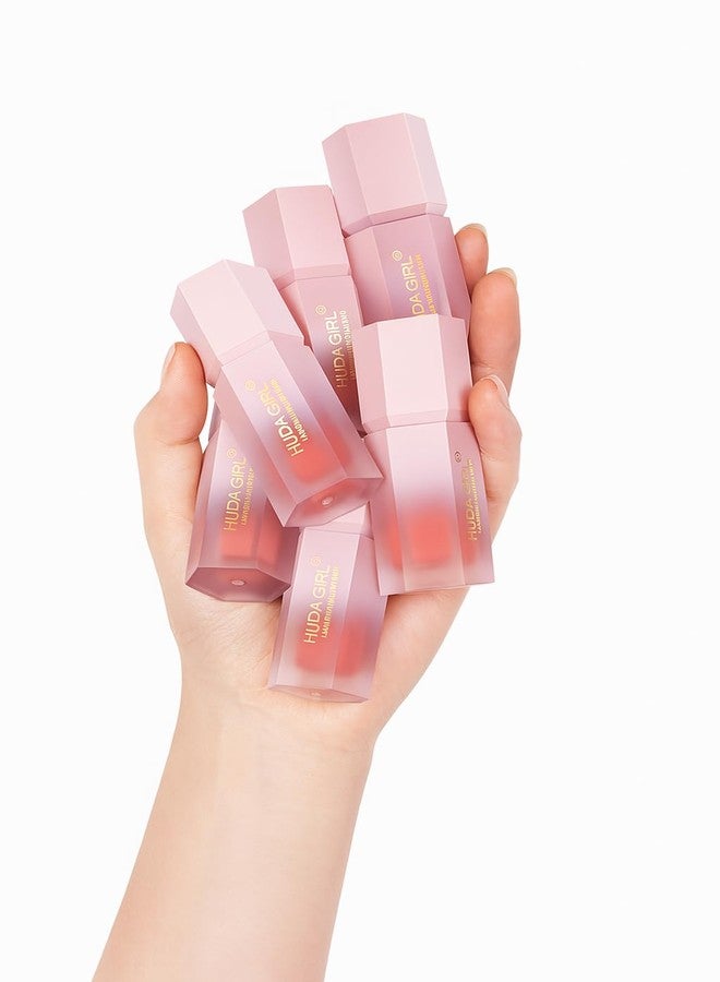 HUDA GIRL 6PCS LIQUID BLUSH SET - Highly Pigmented, Long Lasting Blusher for Lip and Cheek Tint Smooth Texture blush for women & girl - Image 3