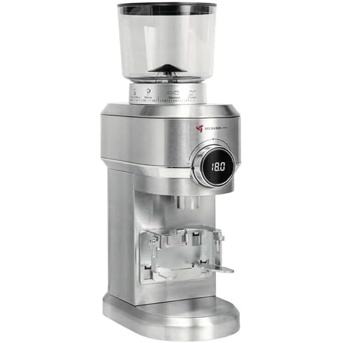 FIPKA Mebashi MeCg2306 Coffee Grinder With 52 Grind Settings  Digital Timer Display - Image 1