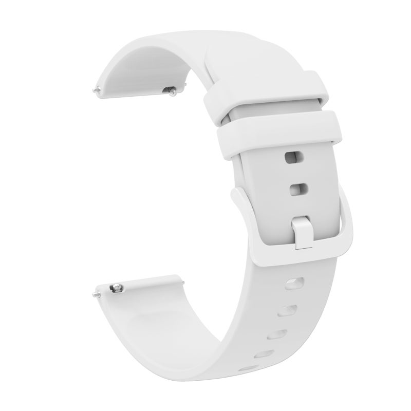 S-TOP For Garmin Approach S40 20mm Solid Color Soft Silicone Watch Band(White) - Image 2