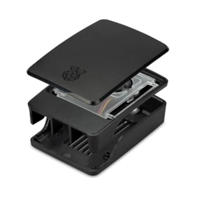 RaspberryPi Case for 5 Model B Boards, Plastic, Black-Grey (SC1160) - Image 1